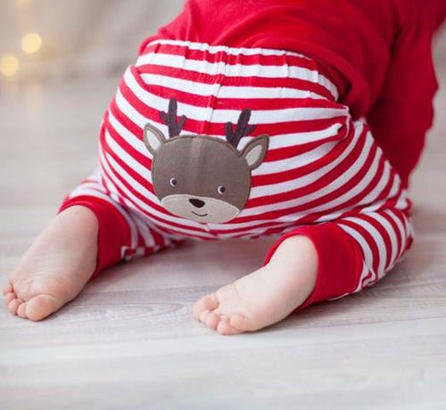 baby-bum-with-christmas-pajamas-with-reindeer - Mustela Australia - 1