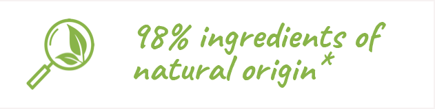 98% natural ingredients